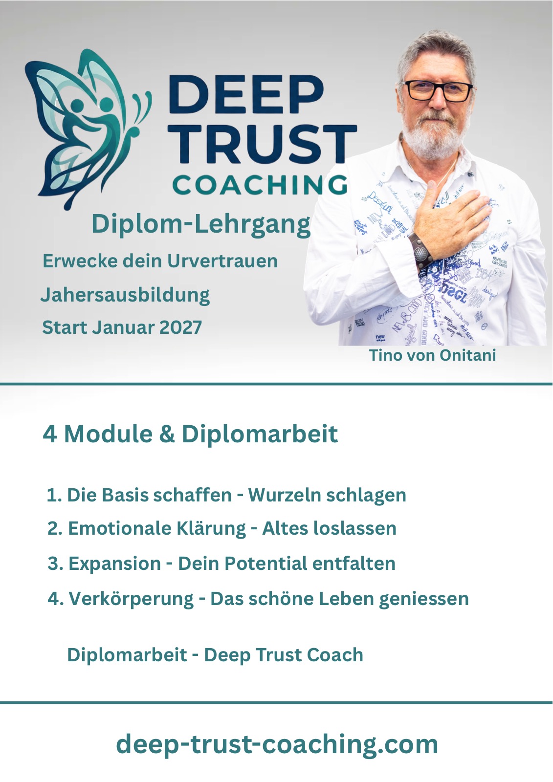 Deep Trust Diplom-Lehrgang – Flyer Vorschau